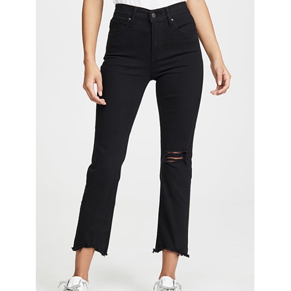 Levi’s 724 high rise straight cropped jeans